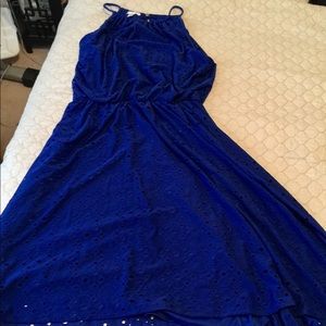 London times blue eyelet dress size 6.